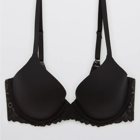 NWT Sunnie Full Coverage Lightly Lined Blossom Lace Trim Bra - Size 34B, Black! - Picture 3 of 8